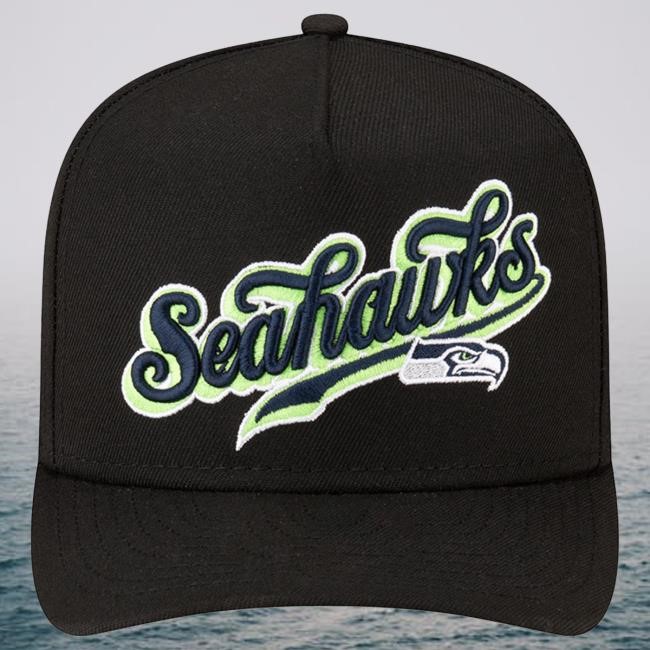 Men's Seattle Seahawks New Era Born x Raised Black A-Frame 9FIFTY Snapback Hat NFL Shop Store