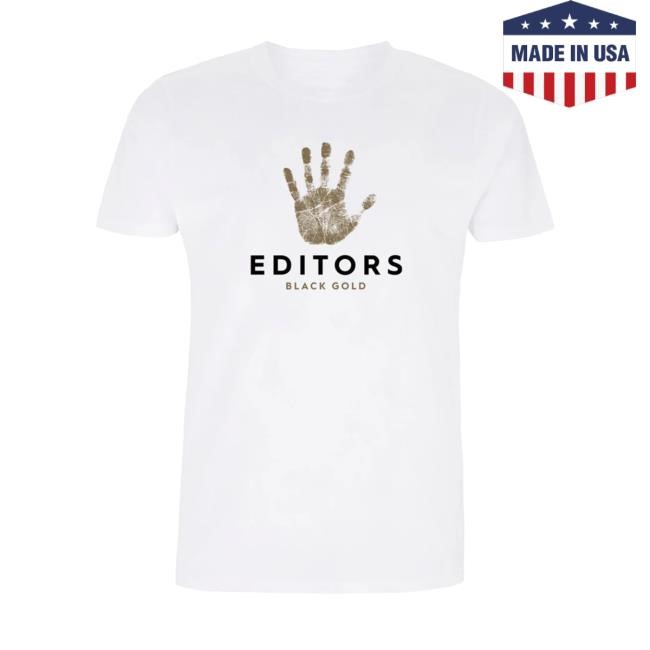 Official Editors Band Merch Store Hand Tour White Short Sleeve Shirt Editors Band