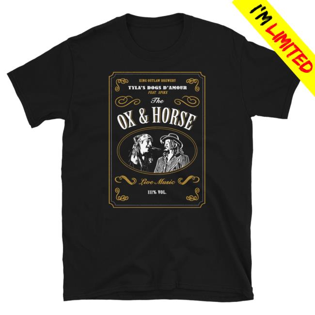 Official Tyla Store Tyla’S Dogs D’Amour Feat. Spike – The Ox & Horse – Shirt New (black)