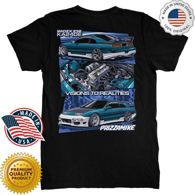 Official Prizzamike Shop Prizzamike Visions To Realities 300Zx Crew neck