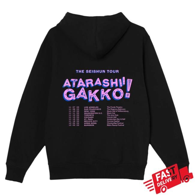 Official Atarashii Gakko Merch Ag Black Tour Hood