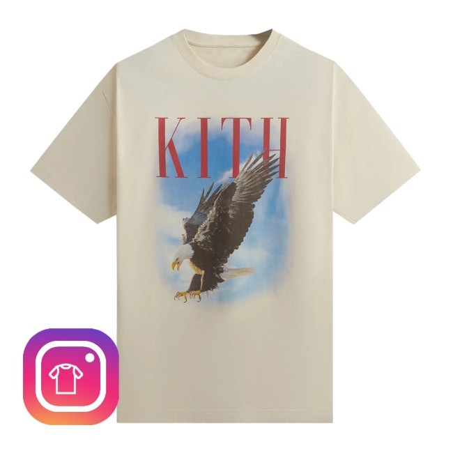 Official Kith Eagle Vintage 'Sandrift' New Tee - Kith