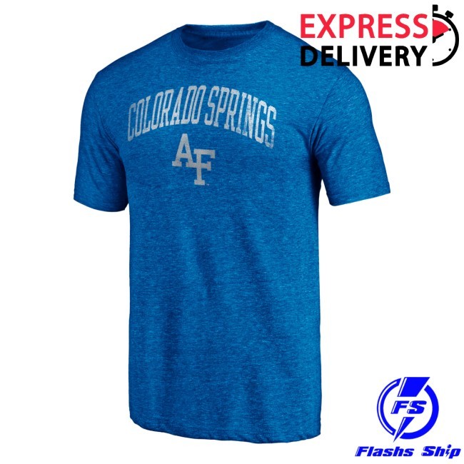 Goairforcefalcons Men's Royal Air Force Falcons Arched City Tri-Blend New Shirt