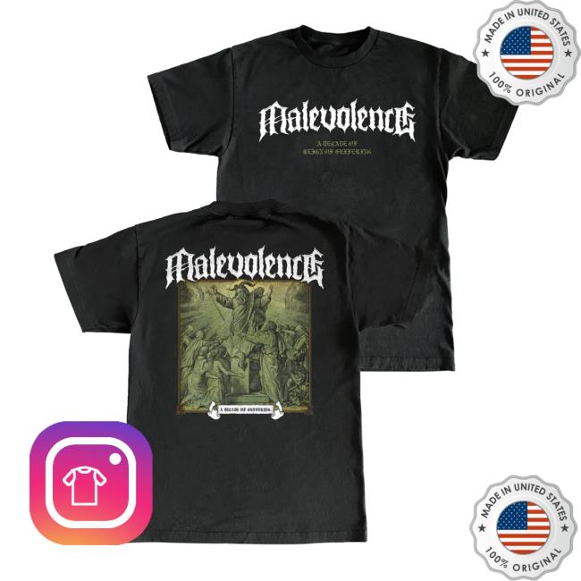 Official Malevolence Merch Malevolence Reign Of Suffering Ten Year Anniversary Artwork Tee
