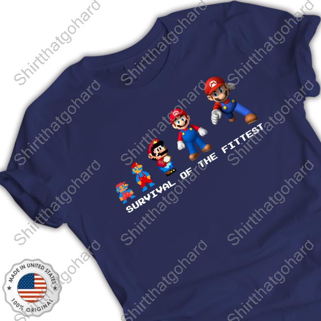 Super Mario Survival Of The Fittest Tee Shirt