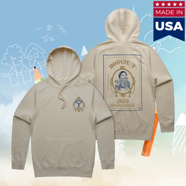 Official Boogie T Merch Boogie T - Smoking Man Attractive Hoodie - Sand