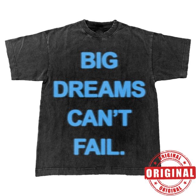Official Do Not Disturb Clothing Store Shop Dnd By Ferris Big Dream Can’T Fail – Blurry Text Shirts Black