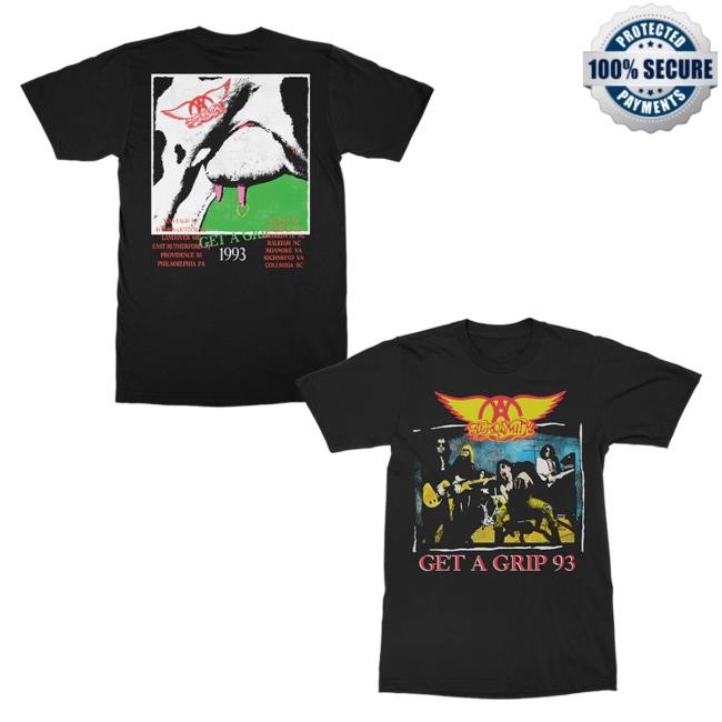 Aerosmith Official Store Get A Grip 93 New Tee Aerosmith