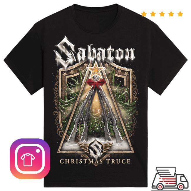 Official Sabaton Merch Store Sabaton Christmas Truce: Rifle Tree Shirt 2023 Sabaton Shop