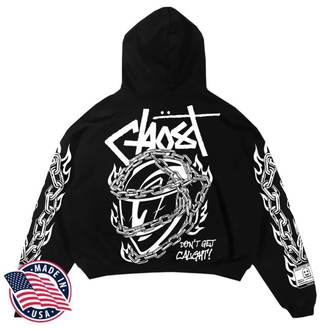 Official Ghost Racing Clothing Locked Helmet Long Sleeve New Shirt - Black