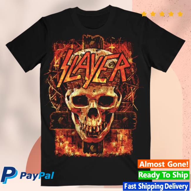Official Slayer Clothing Store Shop Merch Skull And Cross Shirt 2023