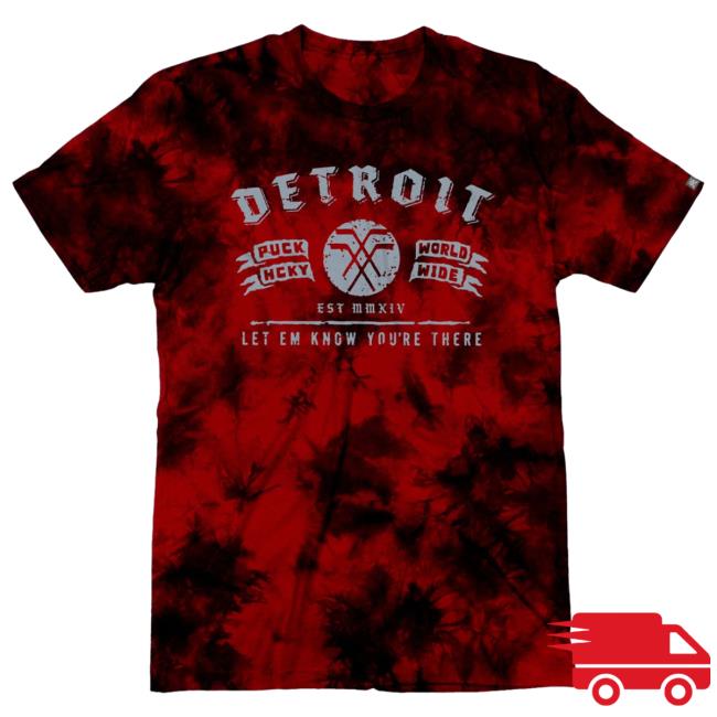 Puck Hcky Merch Store Shop 'Detroit City' Hockey Tie-Dye New T Shirt
