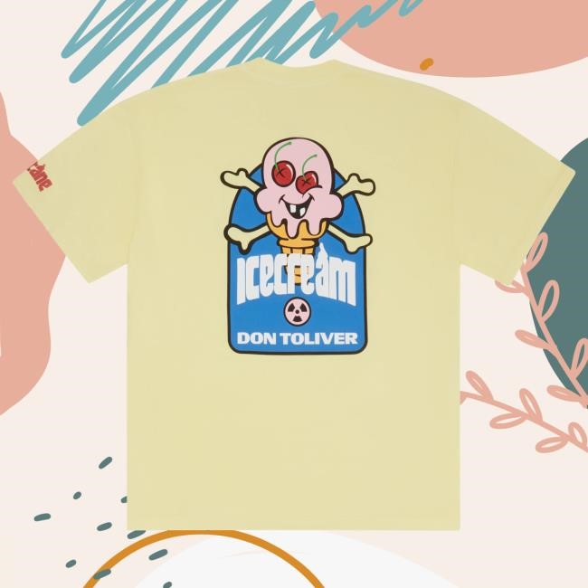 Don Toliver Official Store Merch Icecream Cones & Bones Octane Shirts (White)