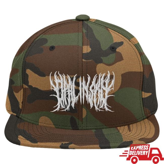 Opal In Sky "Deathcore" Embroidered Snapback Black/ Red Hat