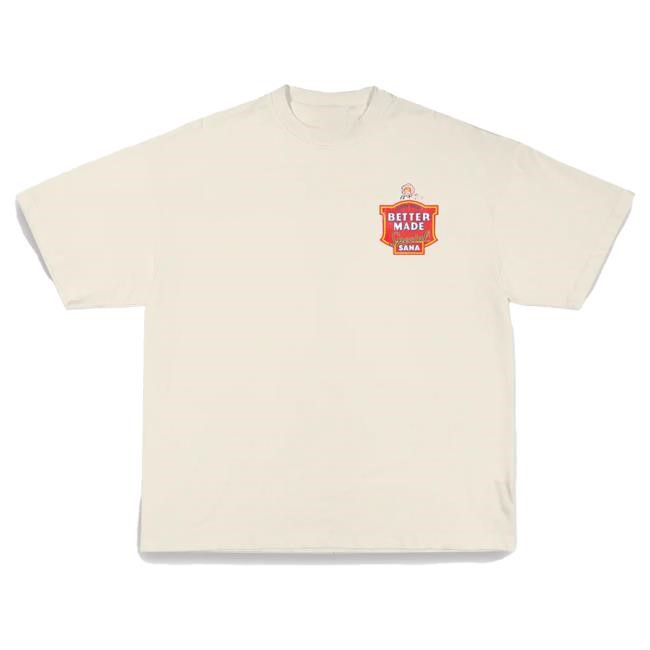 Official Sana Detroits Finest T Shirt - Cream