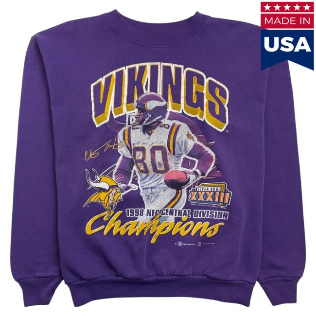 Official Shop Demand Vintage '98 Minnesota Vikings Champions Top Shirt Purple Shopdemand
