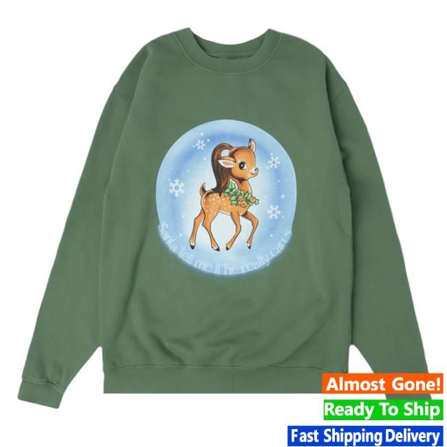 Ariana Grande Santa Tell Me Crew Neck Sweatshirt Ariana Grande Merch Shop