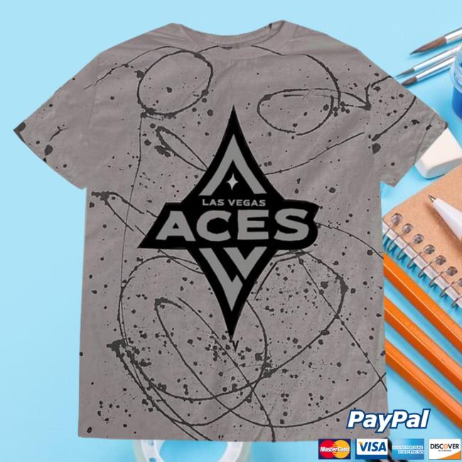 Las Vegas Aces Splatter Logo Shirt New