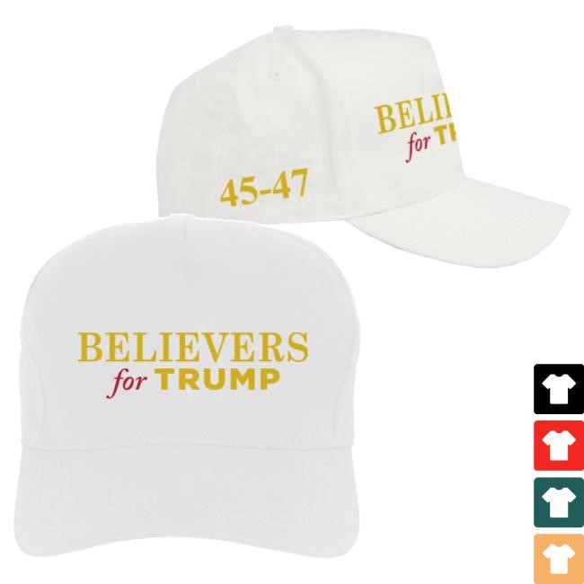 Official Donald Trump Merch Store Donald Trump Believers For Trump White Structured Adjustable Hat Donald Trump Apparel Clothing Shop DonaldTrump