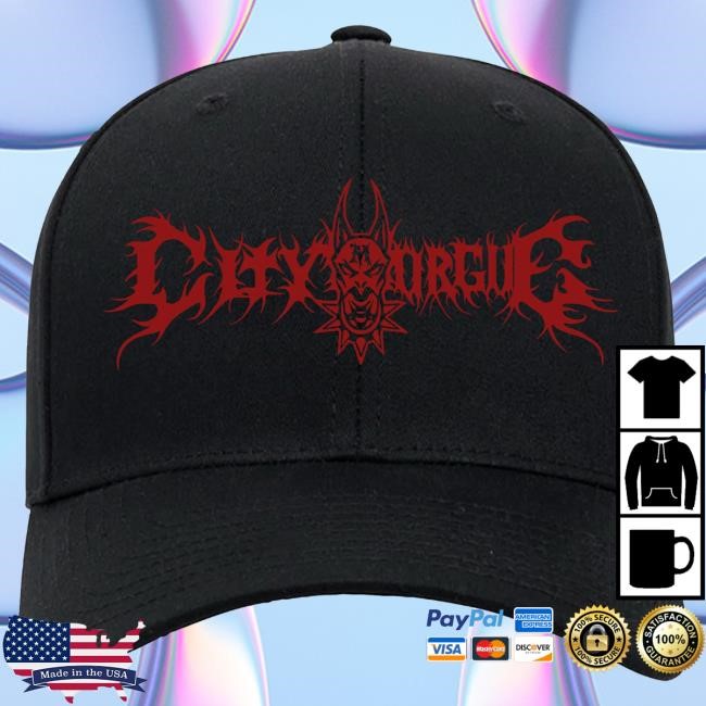 Official City Morgue Merch Revenge X City Morgue Logo Cap Embroidered Black/Red City Morgue Clothing