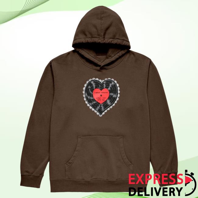 Official Sabrina Carpenter Merch Store Sabrina Vinylheart - Hoodie - Brown