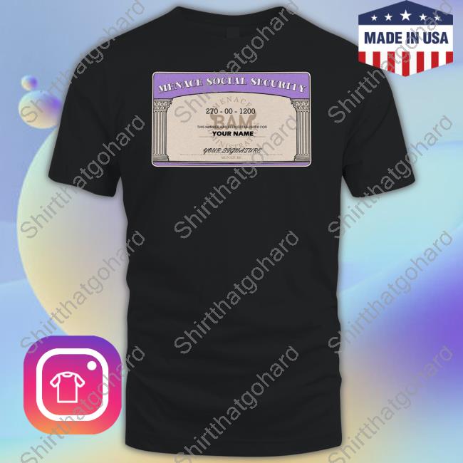 Official Kanel Joseph Merch Customizeable BAM Black Social Security Long Sleeve Tee
