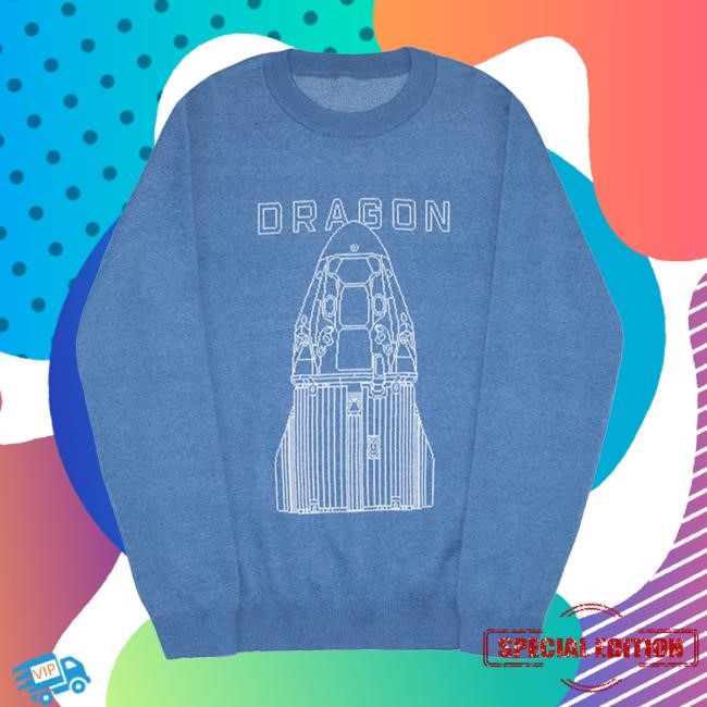 Official Spacex Store Merch Unisex Dragon Mens Sweatshirt