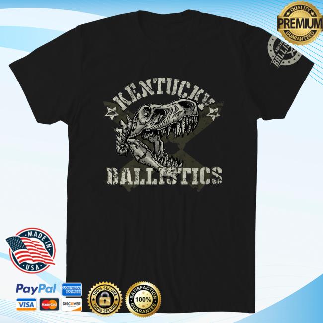Official Kentucky Ballistics Merch KB T-Rex Skull T-Shirts Kentucky Ballistics Clothing Shop