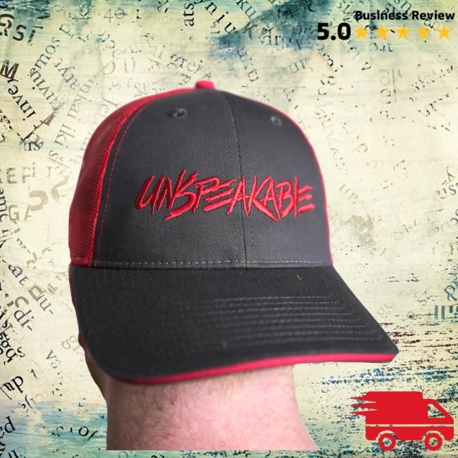 Official Unspeakable Dark Grey Hat W/Red Font