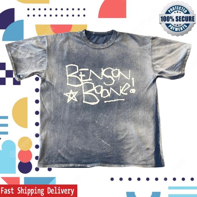 Official Benson Boone Merch Store Benson Boone Navy Crayon T-Shirt Benson Boone Apparel Clothing Shop BensonBoone