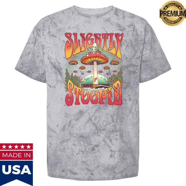 Official Slightly Stoopid Merch Store Shop Slightly Stoopid Mushroom UFO Grey Tie Dye Attractive Shirt SlightlyStoopid