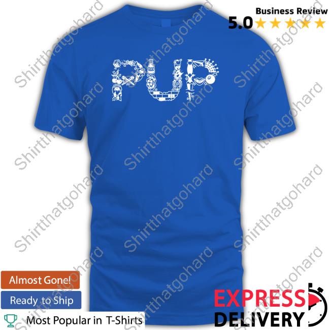Pup The Band Merch Pup Flash Logo Columbia Blue T-Shirt