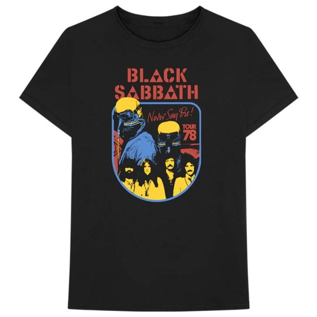 Black Sabbath Official Apparel Shop Store Never Say Die S/s Shirt - Black Sabbath