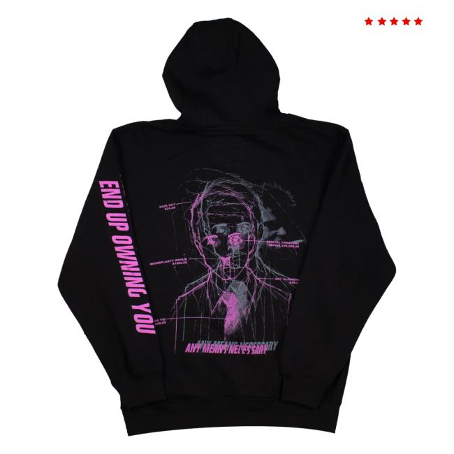 Official Any Means Necessary Clothing Fight Club The Things You Own End Upowning You Hoodie Black