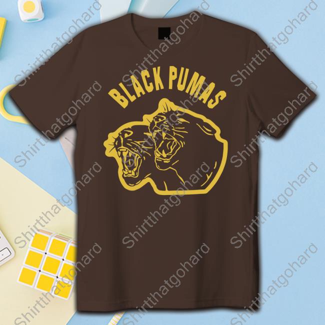Official Hello Merch Black Pumas Varsity Shirt