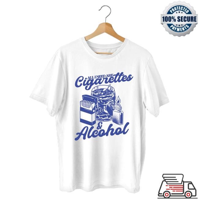 Official Day Of The Moon Store Shop Cigarettes & Alcohol Hooded Sweatshirt