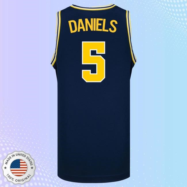 Michigan Wolverines #5 Brooke Daniels Student Athlete Blue Women's Basketball Jersey New Shirt | The M Den Official Merch Store Shop