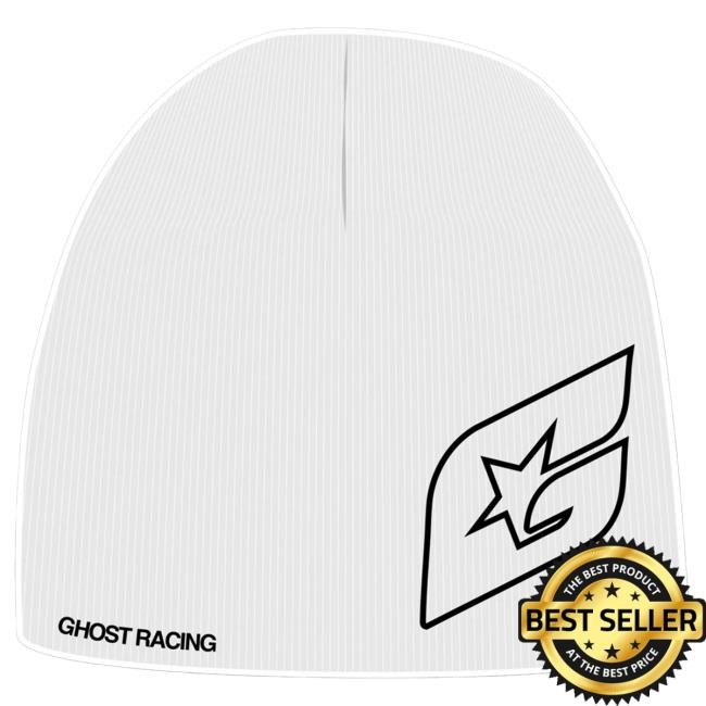 Ghost Racing G Star Skull Cap White Front Row Fit