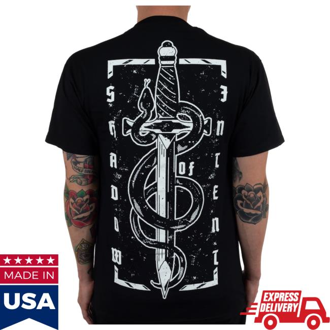 Official Indie Merch Store Shadow Of Intent Snake Dagger Hot Shirt Black Indiemerchstore