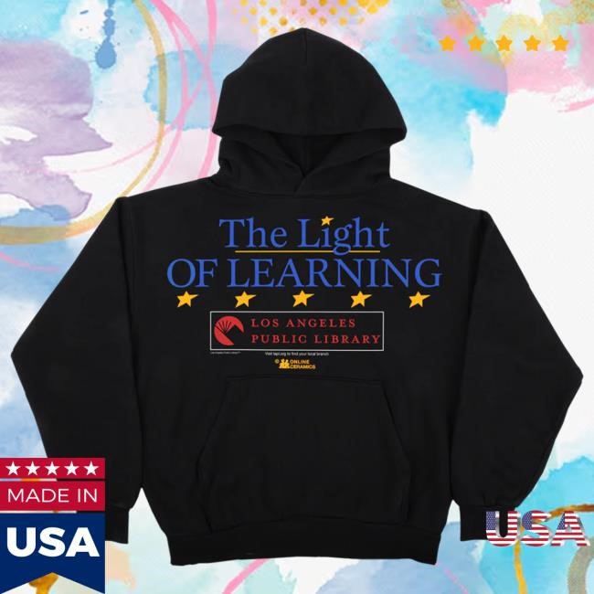 Online Ceramics Light Of Learning Black Hoodie Visual Layer