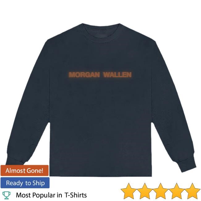 Official Morgan Wallen Merch Store Morgan Wallen Flames Live Photo Navy Long Sleeve Shirt 2024 Morgan Wallen Apparel Clothing Shop MorganWallen