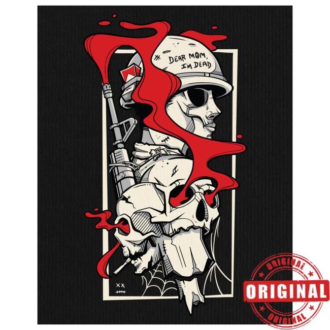Official Dear Mom I'm Dead Shop Burn Out | Pullover Sweatshirt Red Dearmomimdead