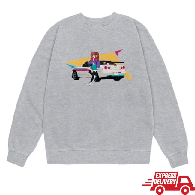 Sniperwolf Merch Sssniperwolf Anime GTR Grey Sweatshirt