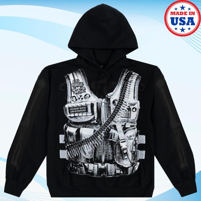 Official City Morgue Merch Store Glow In The Dark Vest Tour Sweatshirts Black
