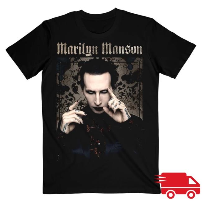 Official Marilyn Manson Merch Store Shop Pointing Black T-Shirts MarilynManson