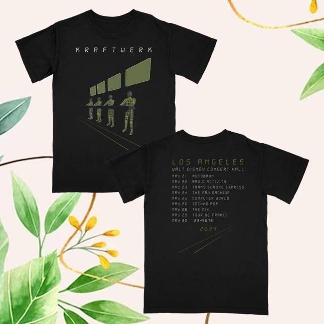 Official Hellomerch Kraftwerk Los Angeles 2024 Black Attractive Shirt Hello Merch