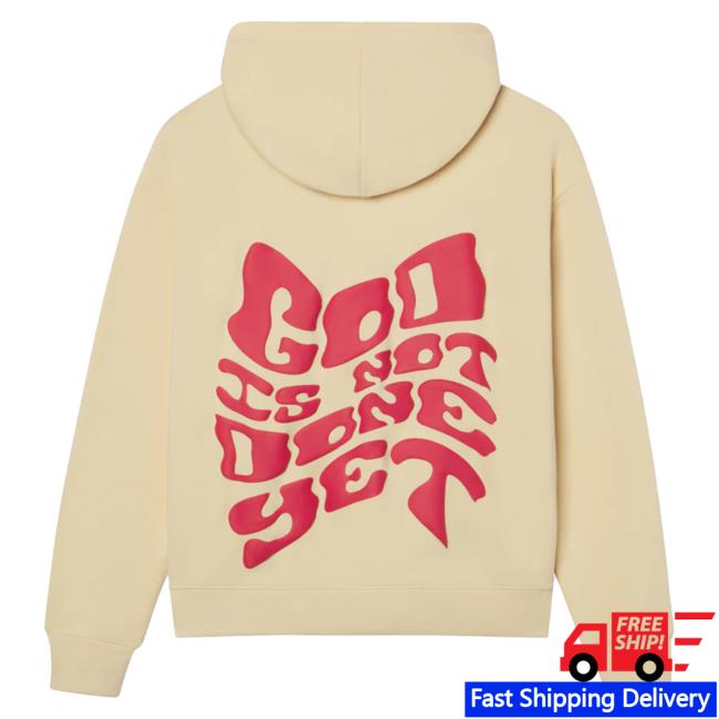 Official Elevated Faith Clothing God Is Not Done Yet Unisex Pull Over Hoodie