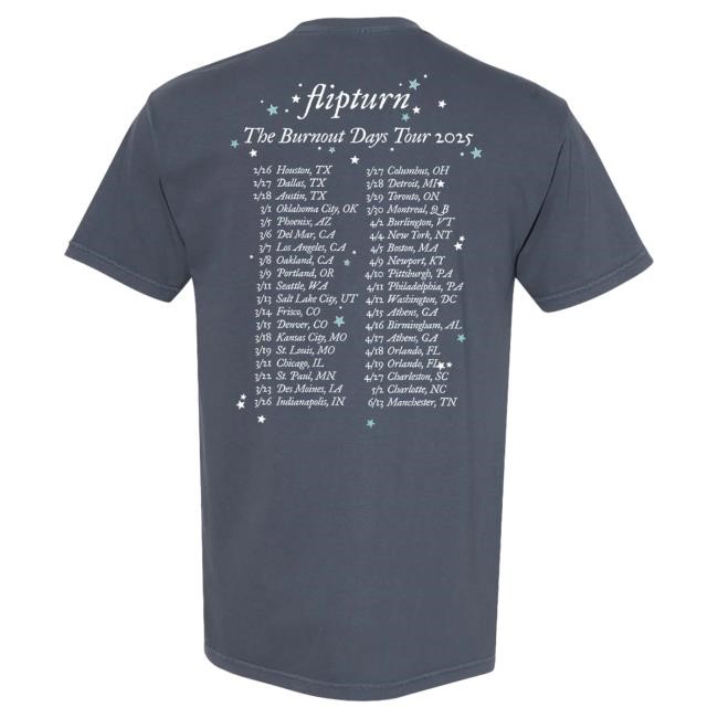 Official Flipturn Store The Burnout Days Tour Shirt