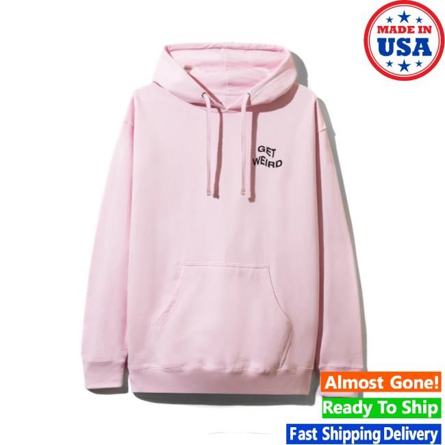 Get Weird Pink Long Sleeve Hoodie – AntiSocialSocialClub