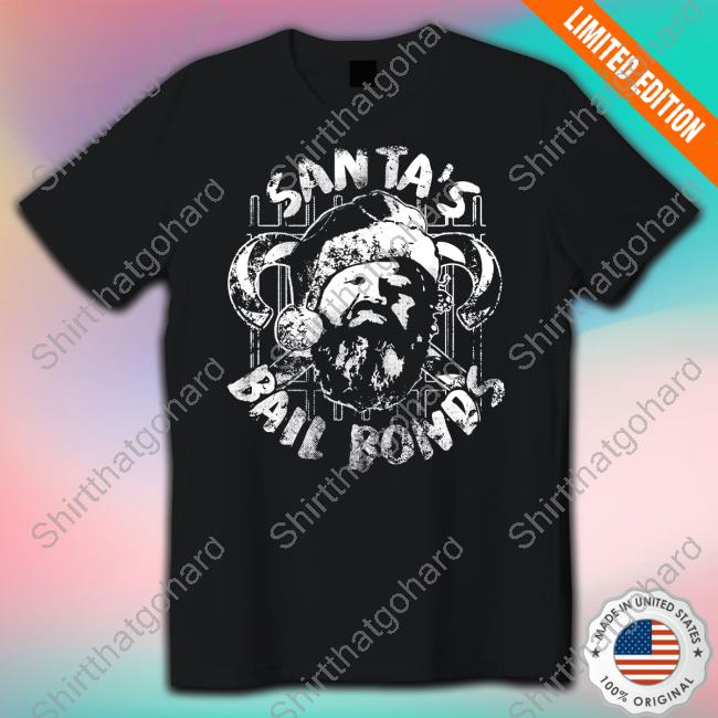Official Robert Oberst Merch Santa's Bail Bonds T Shirt